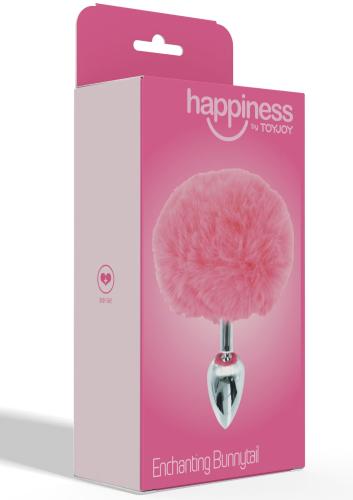 ToyJoy Enchanting Bunnytail Buttplug rose vue rapprochée